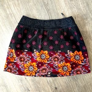 Free People Orange Floral Skirt